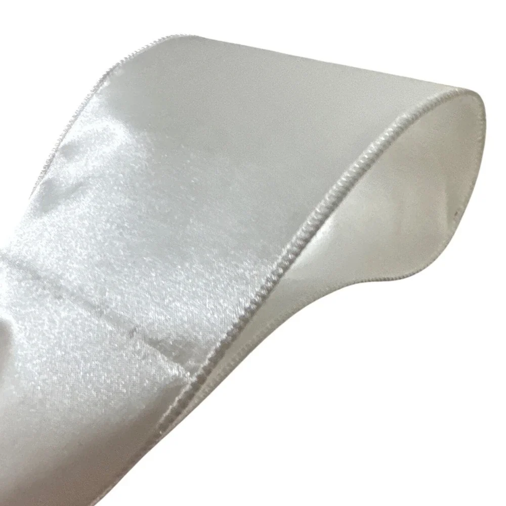 Vickerman White Double Satin Wired Ribbon Lot 23.5 Yards Wedding Decor
